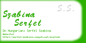 szabina serfel business card